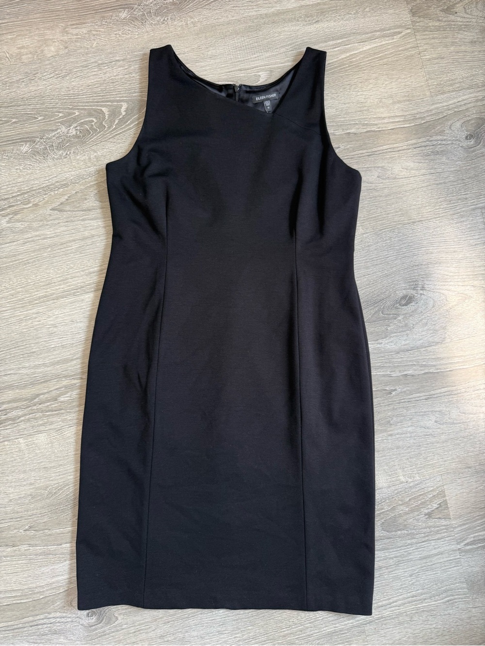 Eileen Fisher Little Black Dress Sleeveless Midi Timeless Staple